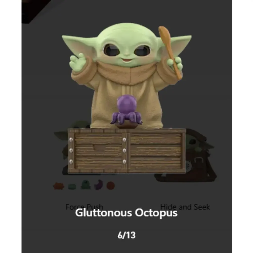 POP MART Star Wars Grogu Tiny Mighty Figure, Gluttonous Octopus, Open Bx, New